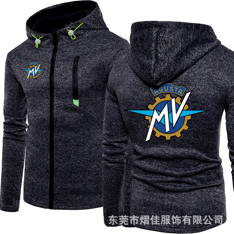 

Новинка, модная Толстовка MV AGUSTA с логотипом автомобиля, толстовки, Мужская весенне-осенняя хлопковая куртка на молнии, в стиле хип-хоп, Харад...