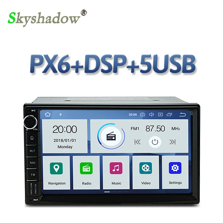 PX6 DSP ips Android 9,0 4 Гб+ 64 Гб RDS радио gps карта Bluetooth 4,2 wifi Автомобильный мультимедийный dvd-плеер 2 Din для универсального Nissan