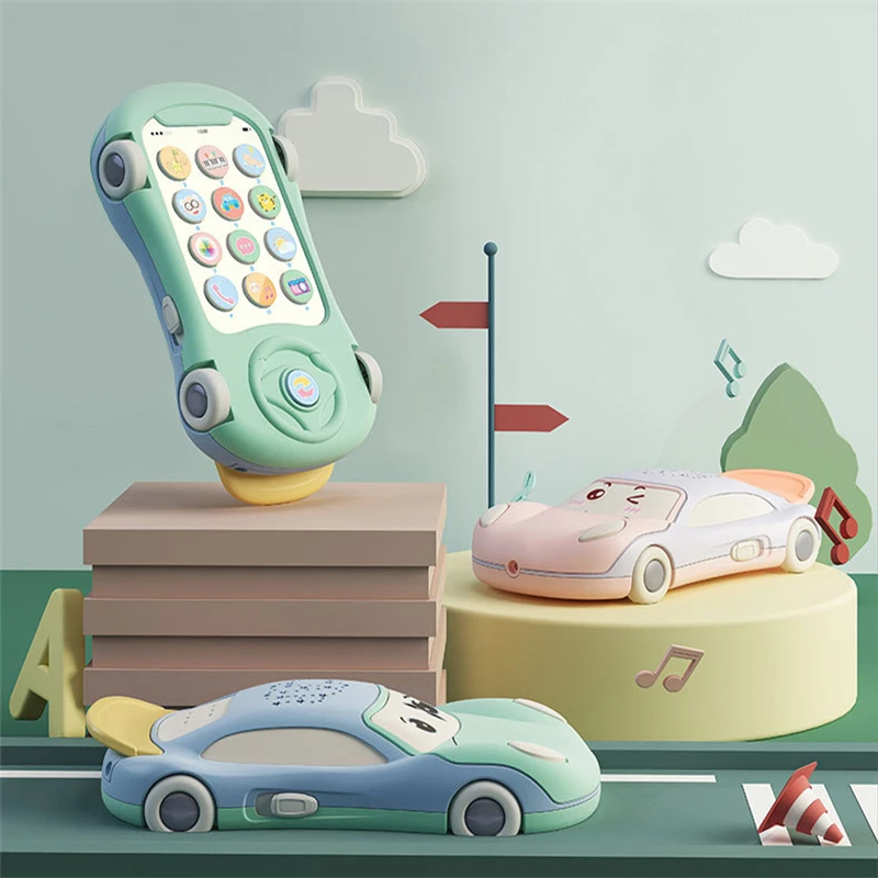 

Умная музыкальная светящаяся игрушка для телефона, многофункциональная проекционная история, мягкая резиновая Игрушечная машина для ранн...