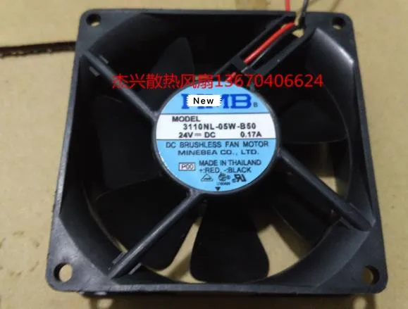 

Новый оригинальный 3110NL-05W-B50 24 В 0.17A 8 см инверторный охлаждающий вентилятор