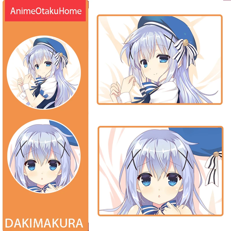 

Anime Manga Is the Order a Rabbit Kafuu Chino Kirima Syaro Throw Pillow Cover Hug Body Pillowcase Otaku Bedding Dakimakura Gift