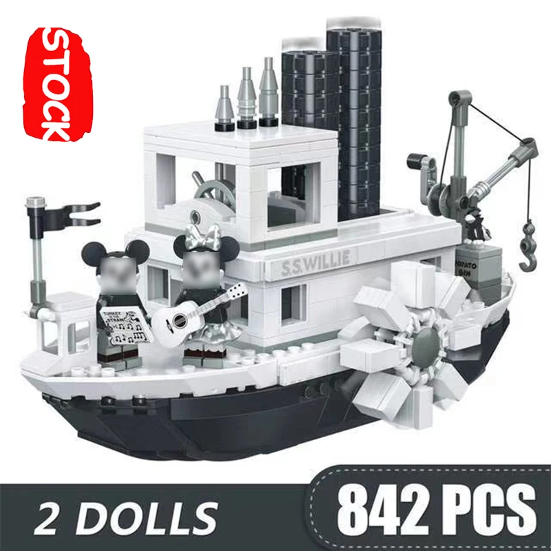 Steamboat Willie 842P лодка корабль Playmobil фильм S.S.Willie Набор фигурок Lepinblock игрушки подарок