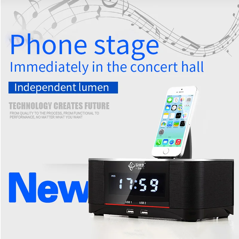 A8 lcd цифровой fm-радио будильник NFC bluetooth динамик пульт дистанционного управления для iphone 6 7 8 X для iphone 6s 7 8 plus для samsung