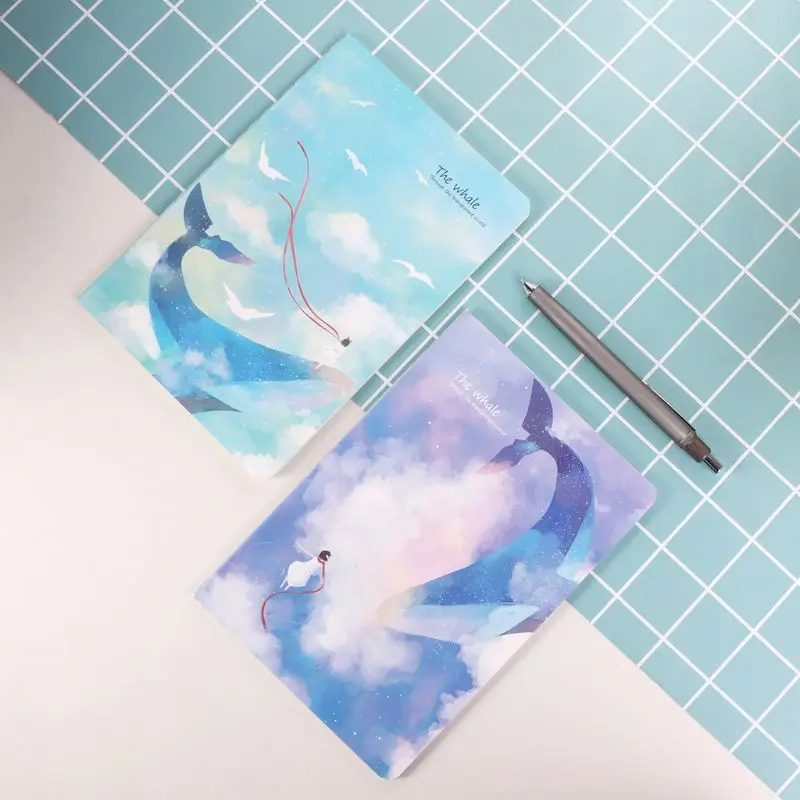 

4pcs/set A5 Notebook Sketchbook Cute Cartoon Diary Planner for Drawing Painting Graffiti Line Inner Page Office School Supplies