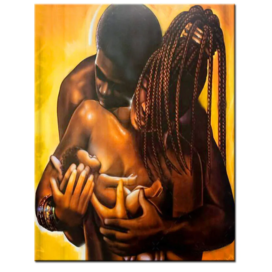

diamond mosaic African couple with baby full square diamond embroidery icons 5d diy diamond painting 100% round drill