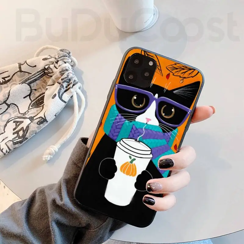 

Coffee Milk Drink Bottle Cat Phone Case For Iphone 11 Pro 11 Pro Max X XS XR XS MAX 8plus 7 6splus 5s Se 7plus SE 2020 Case