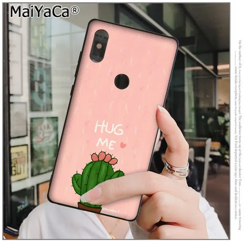 MaiYaCa карамельные цвета мультфильм Кактус Coque Shell чехол для телефона Xiaomi 8 9 se Redmi 6 pro