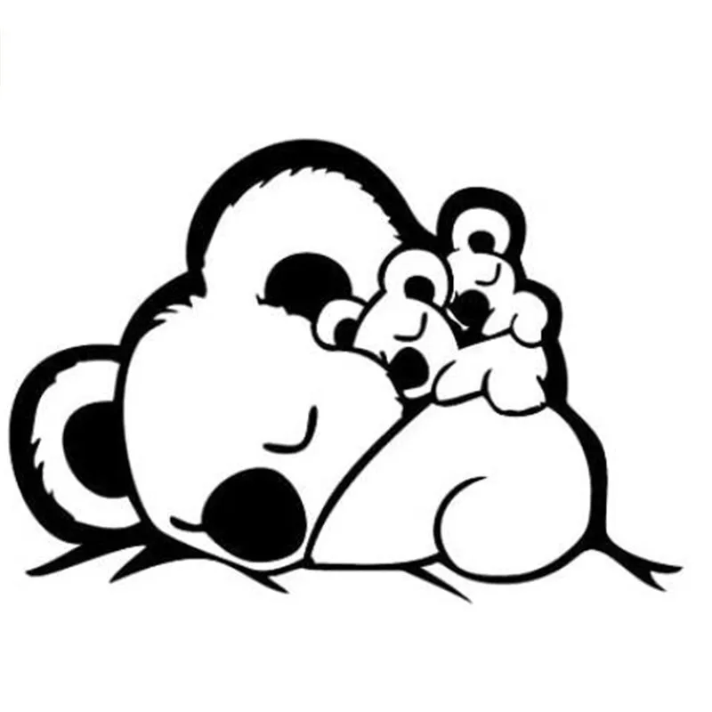 DAWASARU Koala спящие вместе наклейки с персонажами из мультфильмов виниловые подходит