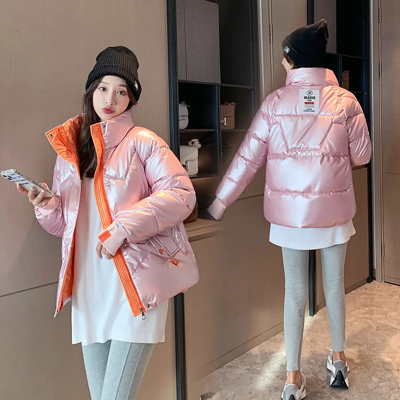 New Short Winter Jacket Women Warm Fashion Korean Style Down Padded Jacket  Female Elegant Zipper Clothes