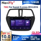 NaviFly 7862 QLED экран 1280*720 Android 10 для Suzuki SX4 2 S-Cross 2012 2016 автомобильное радио мультимедийный видеоплеер GPS навигация