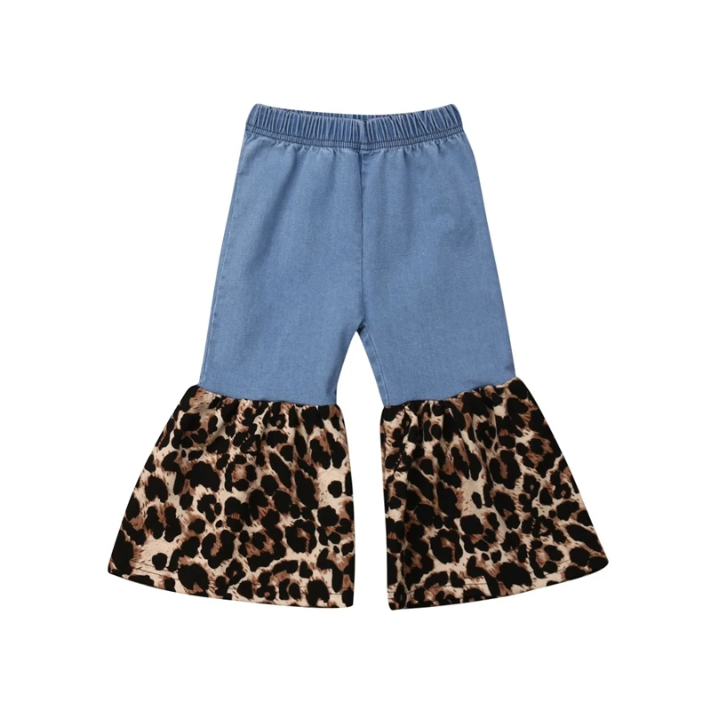 

1-5 Years New Fashion Infant Newborn Baby Girls Pants Toddler Kids Baby Girls Leopard Jeans Casual Trousers