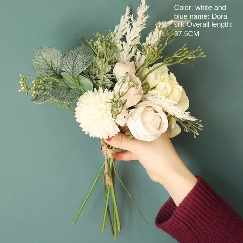 Искусственный цветок INS Рисование с завода зеленое растение свадебное украшение