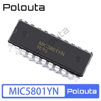 5 pcs polouta mic5801yn mic5801bn dip 22 parallel input latch driver ic acoustic components kits arduino nano integrated circuit
