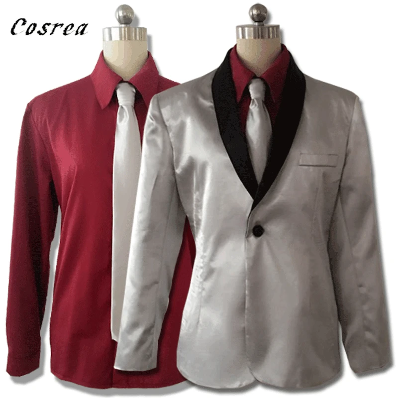 Мужской костюм Джокера для косплея тренчкот фиолетовая куртка рубашки с