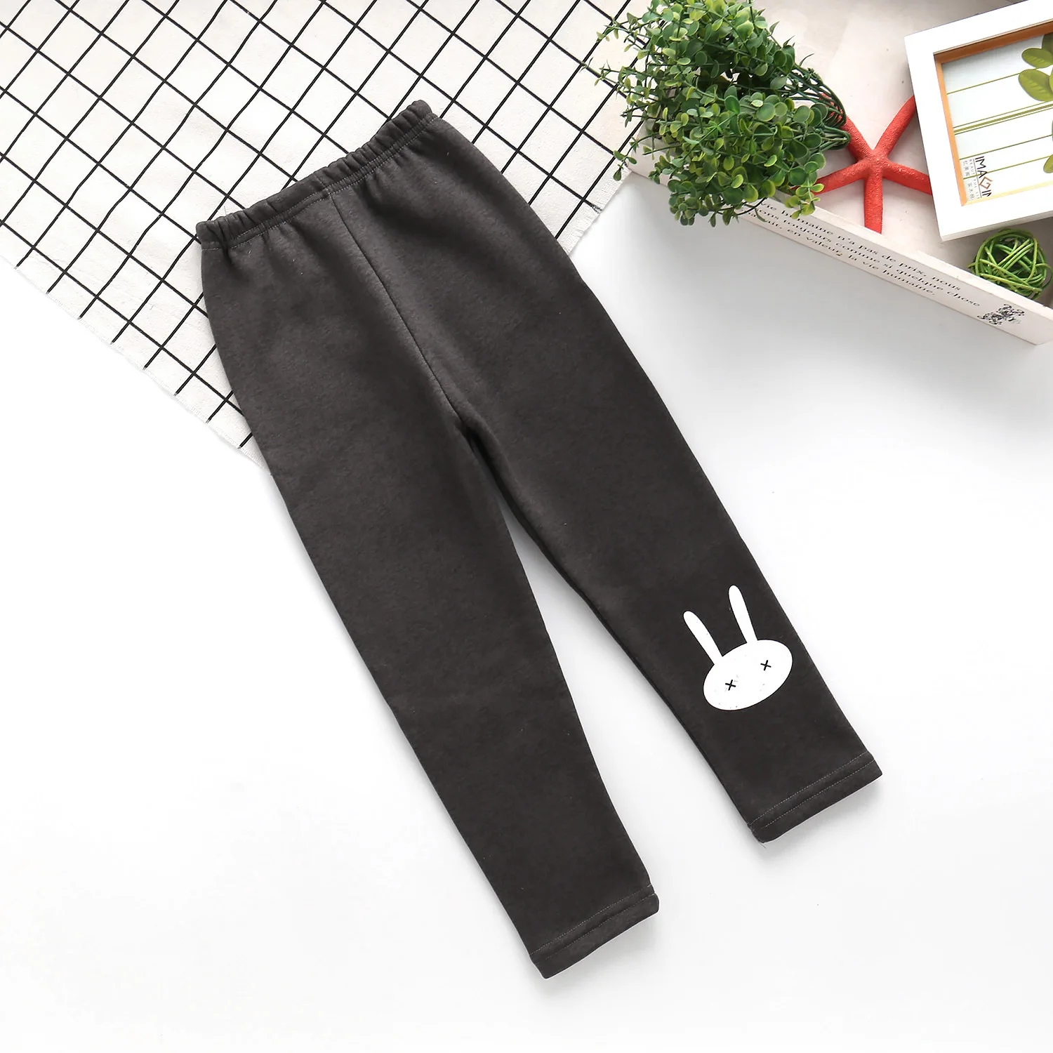 Утепленные флисовые леггинсы для маленьких девочек детские штаны с мультяшным