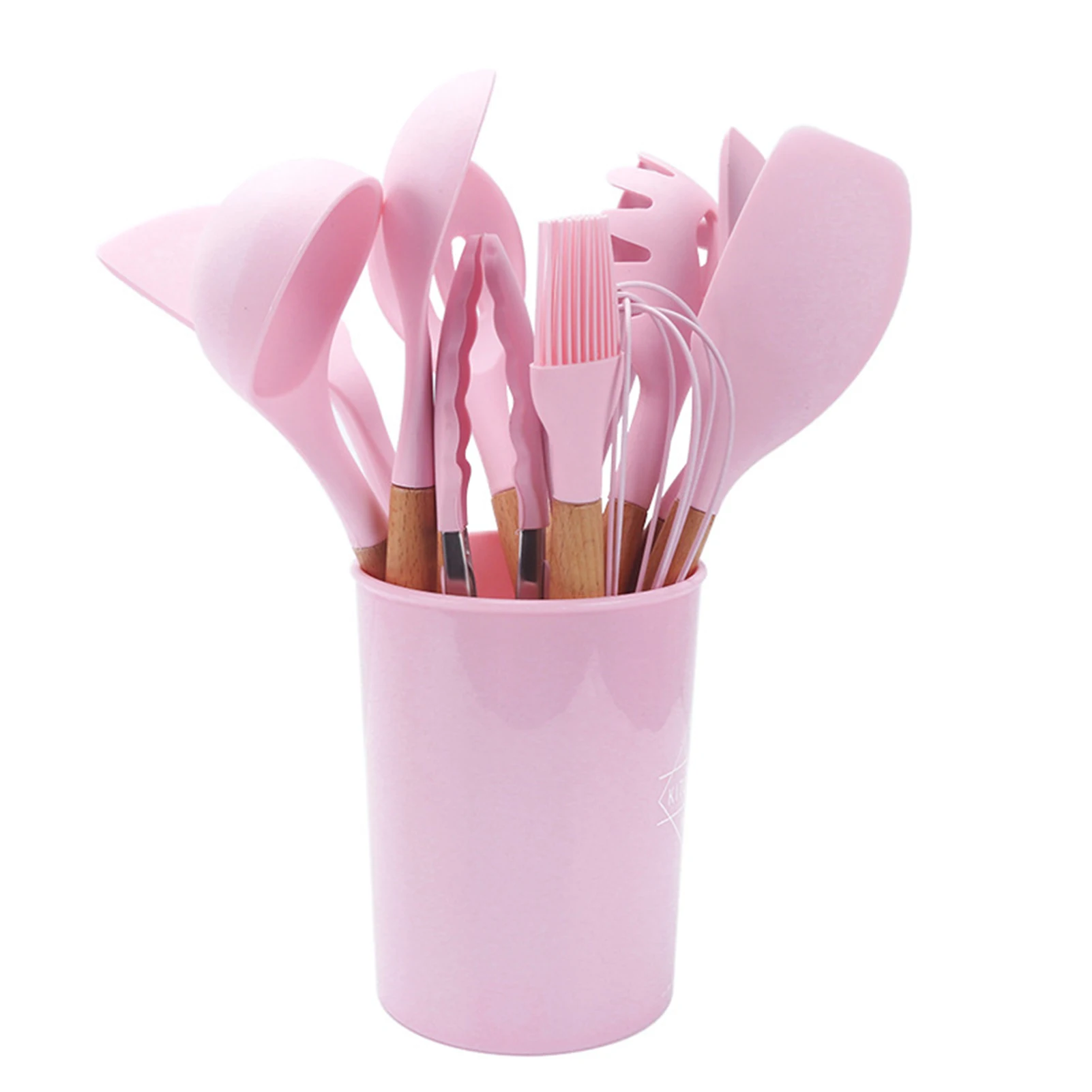 

11pcs Silicone Kitchenware Non-stick Pan Kitchen Tools Set Cooking Utensils Set With Storage Bucket For Kitchen DRSA889