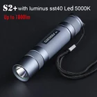 Мощный светодиодный фонарик Convoy S2 + SST40, фонарь 5000 К, светодиодный фонарь 4 режима, фонарь лм, лампа Zaklamp для велосипеда, кемпинга, работы