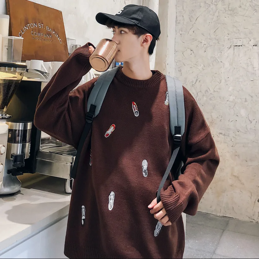 2019 мужской шерстяной Повседневный пуловер в теплых пальто кашемировые вязаные