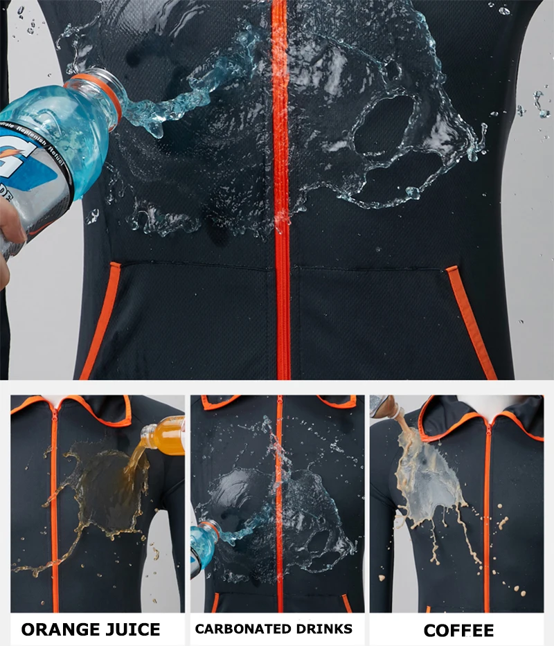 

Men Waterproof Fishing Man Clothes Tech Hydrophobic Antifouling Clothing Outdoor Hiking Hooded Jackets Quick Dry Anti-UV Coat