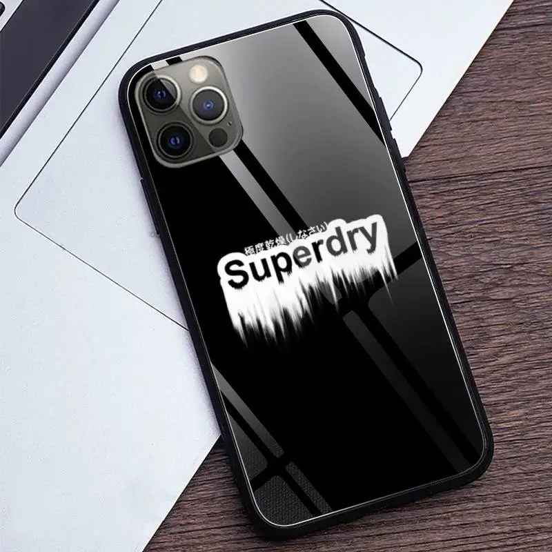 Street Fashion Brand Superdryer Phone Case Tempered Glass For iPhone 12 Pro Max Mini 11 Pro XR XS MAX 8 X 7 6S 6 Plus SE  case