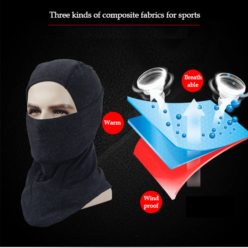 1 шт. Зимняя Маска для лица шарф велосипедная Лыжная маска теплая ветрозащитная