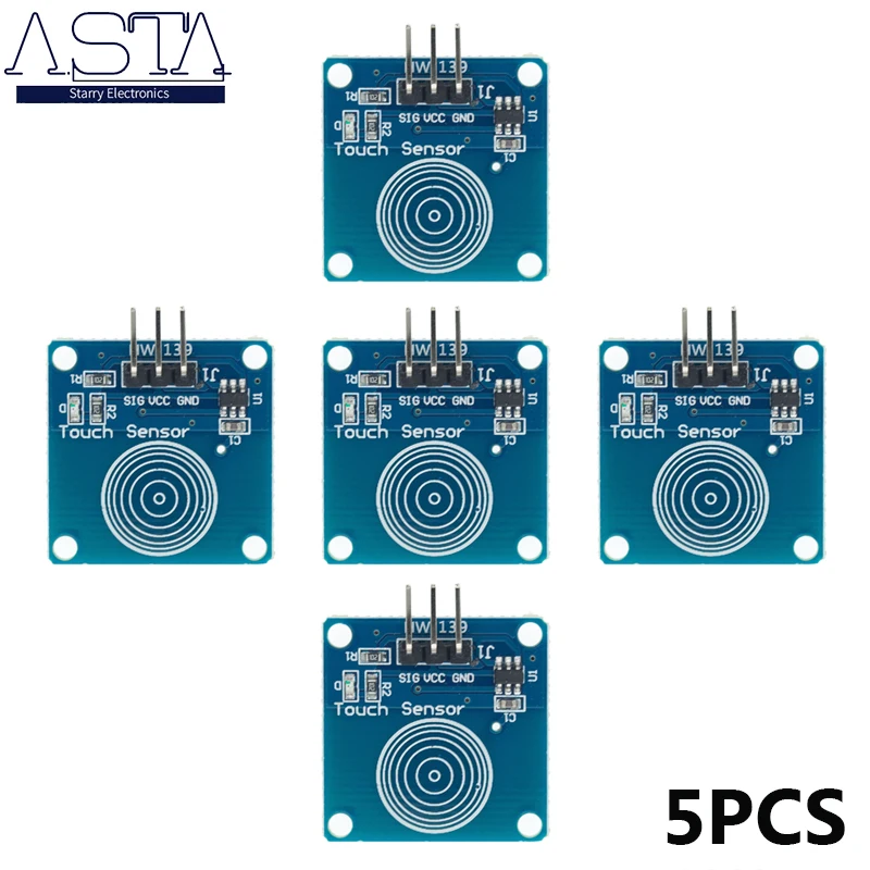 Сенсорный модуль переключателя TTP223 сенсорная кнопка с самоблокировкой/без