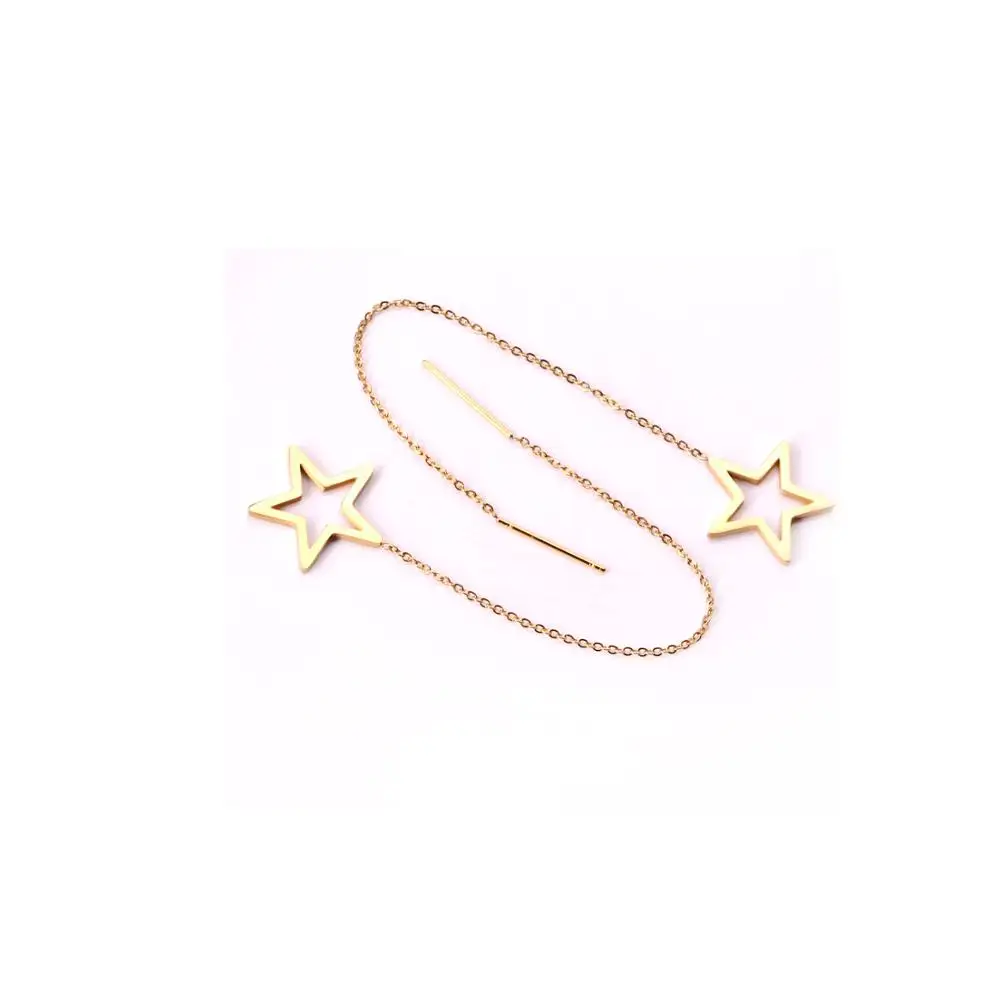 LUXUKISSKIDS серьги капли звезды из нержавеющей стали длинные висячие рождественские