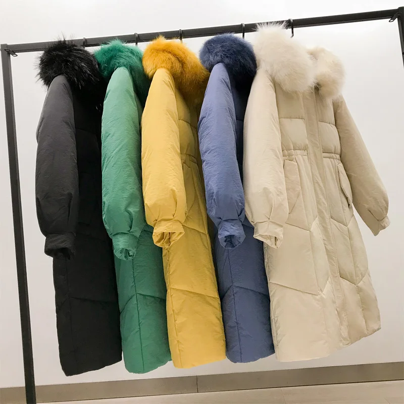 

2019 Winter Thick Slim Fur Hooded Down Parkas Wear winter jacket women Women Plus Size Warm Jacket
