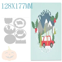 christmas car metal cutting dies sets for craft making label scrapbooking greeting card album new arrival cutting dies