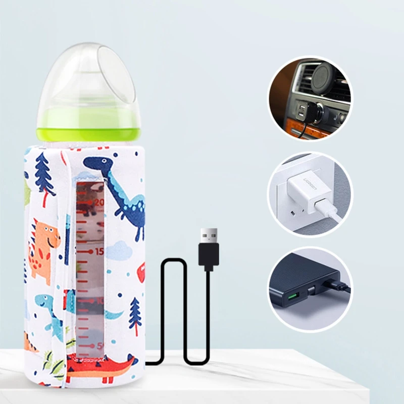

Portable Travel Milk Warmer USB Baby Bottle Warmer Insulation Thermostat Food Heater Infant Feeding Bottle Heated Cover