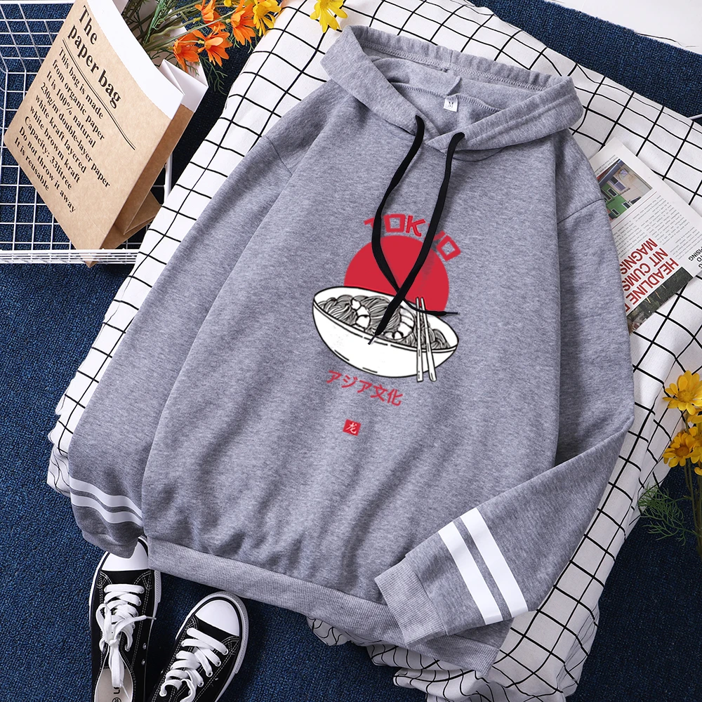

Tokyo Japanese Comic Noodles Hooded For Woman Harajuku Splicing Hoodie Korean Style New Hoody 2021 Spring Goth Women Streetwear