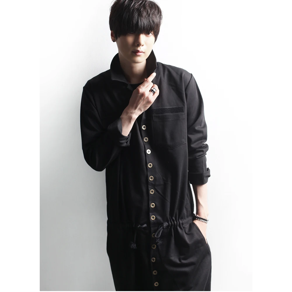 Spring and summer new Korean version of the tide men's personality boots pants jumpsuit brand casual large size fa | Мужская одежда