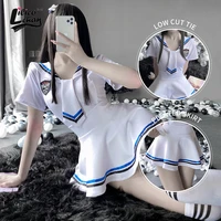 patchwork sailor collar women sexy cosplay costumes schoolgirl japanese kawaii student uniform suit with lovely panties soft new
