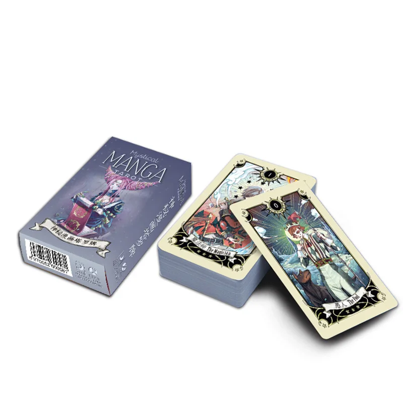 Манга Таро карты Divination игры 12*7 см китайская/английская версия для