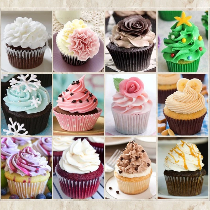 

10 Pcs/Set Piping Bag Converter Icing Nozzles Tips Pastry Cupcake Cream Cake Decorating Supplies Kit Baking Tools