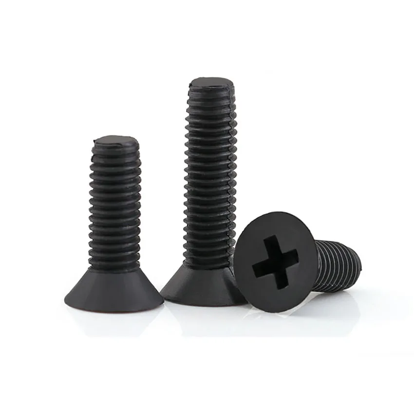 10/20/50PCS Pozi Countersunk Machine Screws CSK Bolts Black M2.5 M3 M4 M5 M6 Insulation | Обустройство дома
