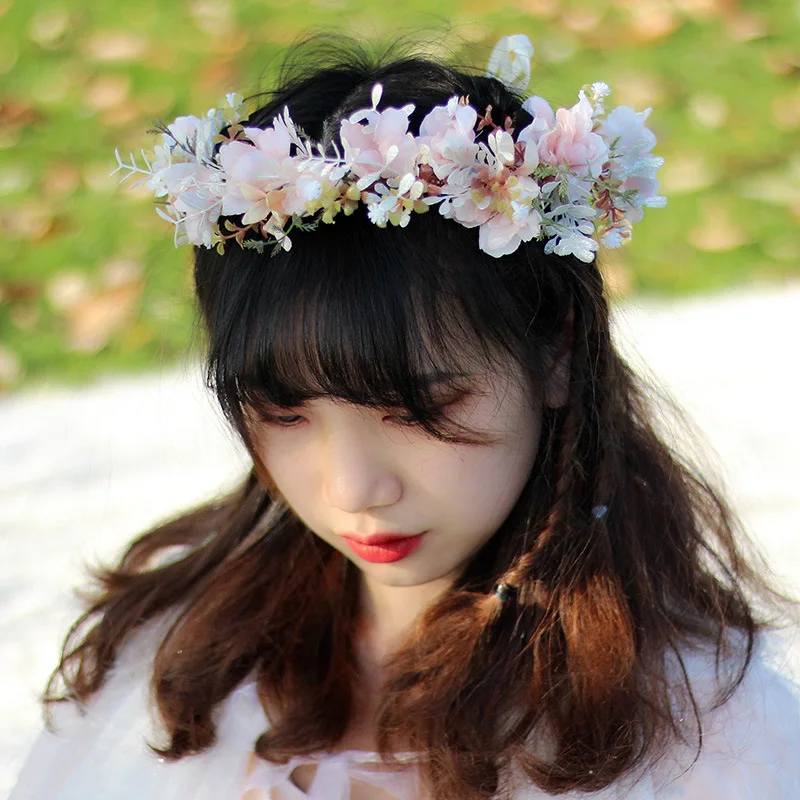 Новый богемный цветок яркий пляжный Гавайский Цветочный венок романтические