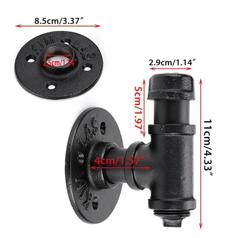 Промышленные железные трубки крючки для халата и полотенец настенный Декор дома