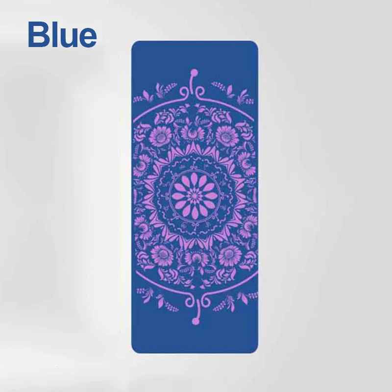 blue 185*80* см 8 мм NBR для начинающих Коврик для йоги, нескользящий коврик для упражнений, тренировок, фитнеса, гимнастики, пилатеса, танцевальный коврик для тренировок, спортивный ковер - Цвет: blue