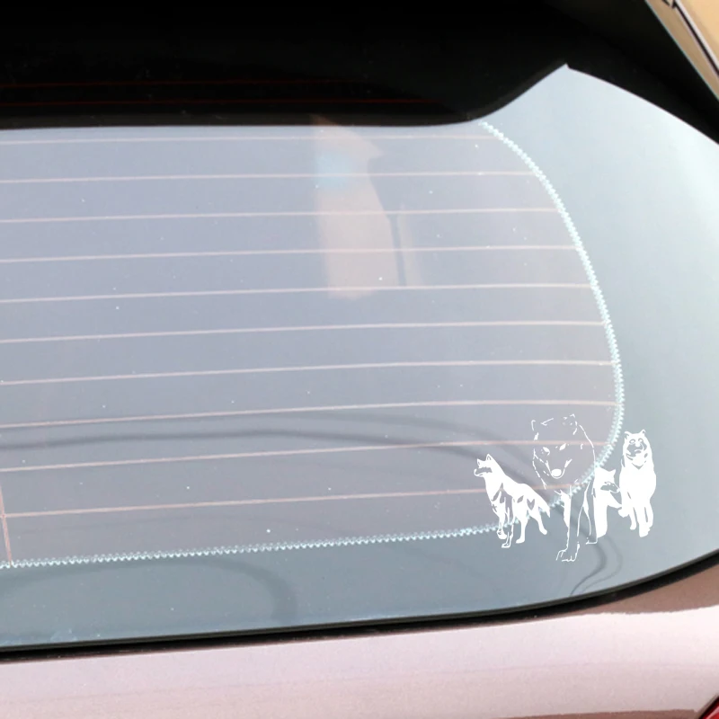 

Car Sticker Ferocious Wolf Creative Decoration PVC Body Waterproof and Sun Protection Black/silver C17.6cm * 14.3cm
