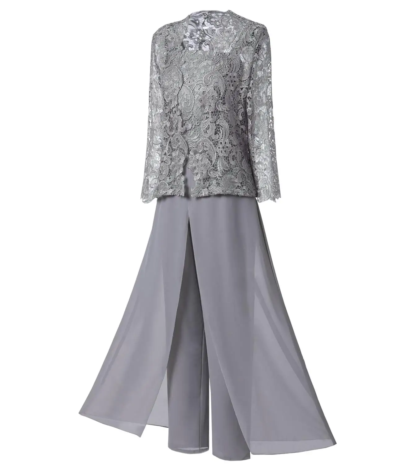 Solovedress 3 шт. платье для матери невесты брюки костюм с курткой наряд официальный