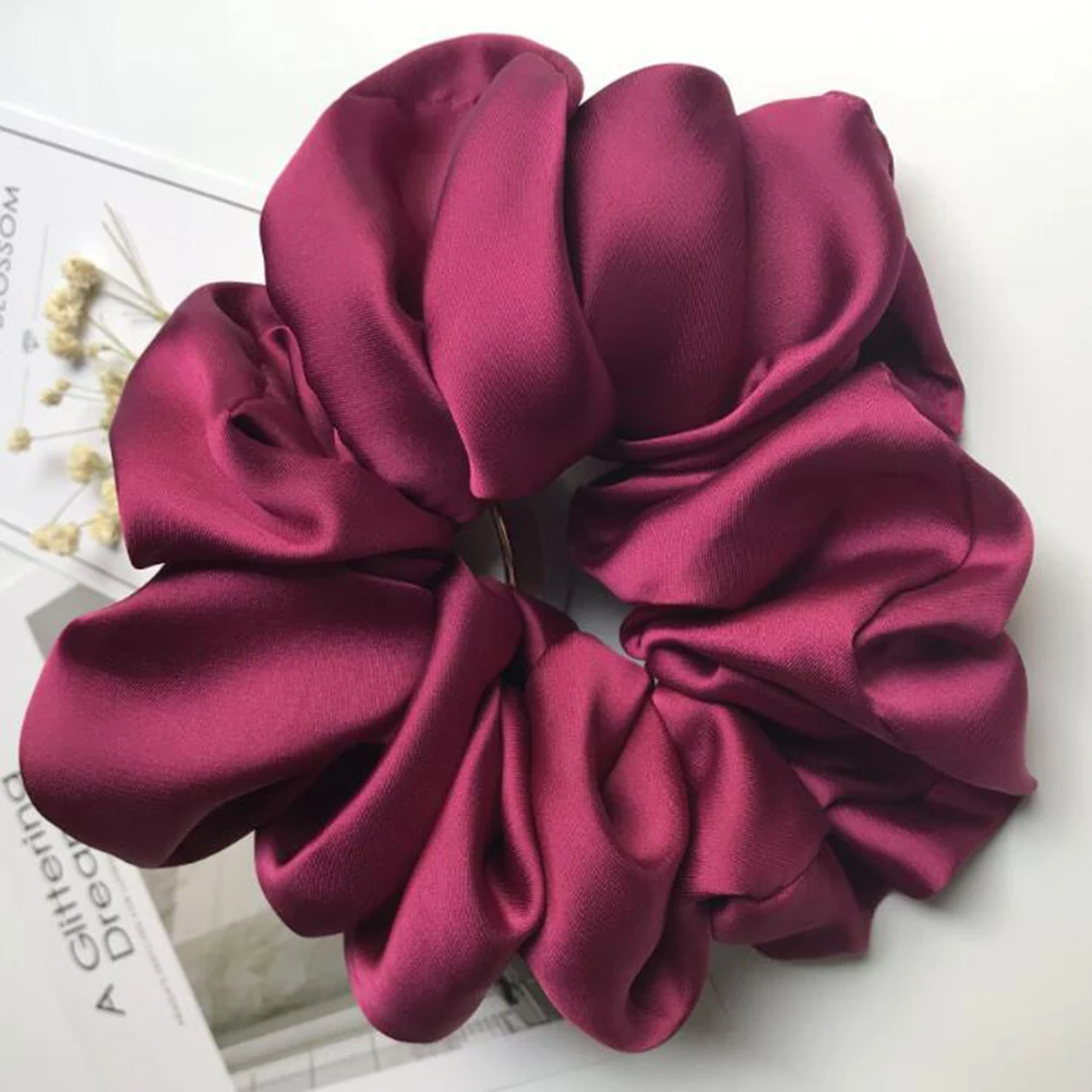 

Oversized Scrunchies Big Rubber Hair Ties Elastic Hair Bands Girs Ponytail Holder Smooth Satin Scrunchie Women Hair Accessories