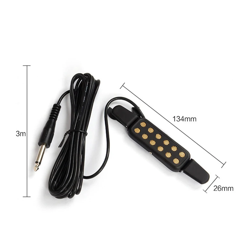 

Acoustic Guitar Pickup Microphone Wire Amplifier Speaker Sound 12 Hole KQ3 Electric Guitar Parts Accessories Dropshipping