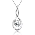 YSH Новинка 100% Серебро 925 пробы инкрустированное цирконием в форме сердца Love you ожерелье с подвеской мама 2020 женские ювелирные изделия сделай сам подарок на день матери