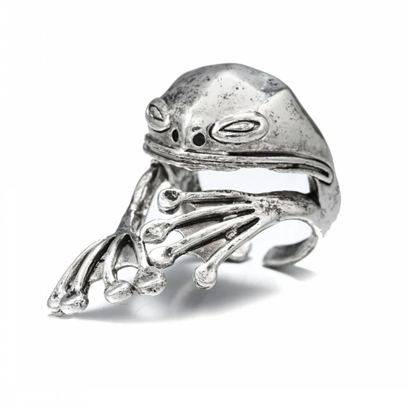 

Unique Frog Animal Rings for Women Frog Toad Metal Wrap Open Ring Men Grilfriend Party Gifts Fashion Hip Hop Vintage Jewelry