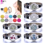 Новый кристалл браслет для ароматерапии нержавеющая сталь диффузор для эфирных масел медальон браслет с функцией Арома ювелирные изделия с диффузором для женщин