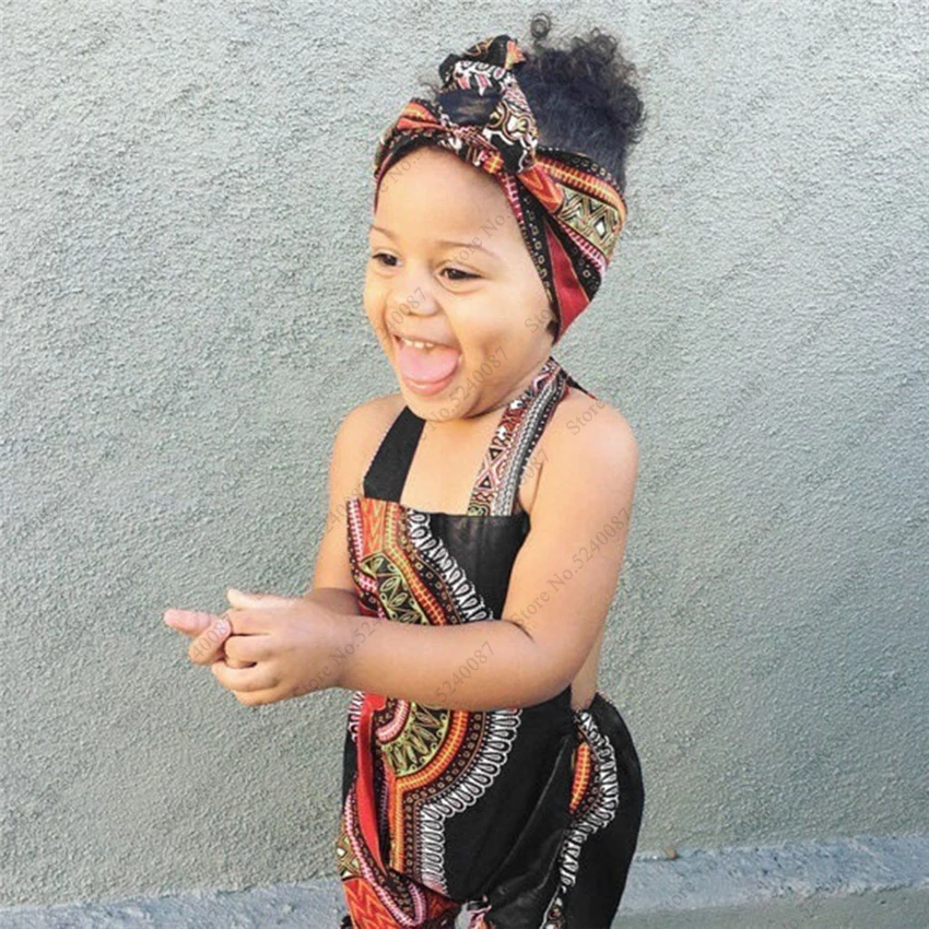 Летнее Модное детское Африканское платье Дашики Детский боди базин богатый