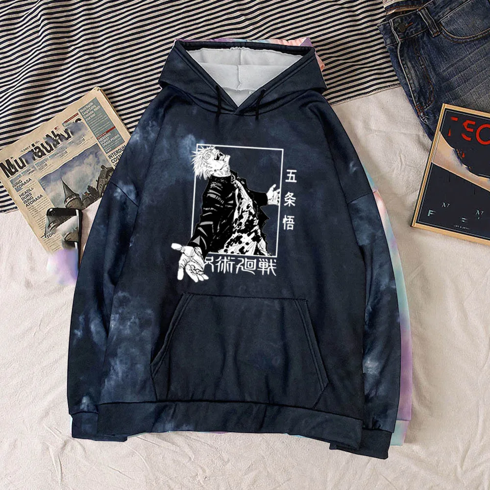 

Jujutsu Kaisen Hoodie Manga Gojo Satoru Long Sleeve Hooded Sweatshirt Men Hip Hop Hoodies
