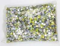 jonquil ab color 1 510mm flat back round acrylic rhinestones beads stones 3d acrylic nail art garment decoration