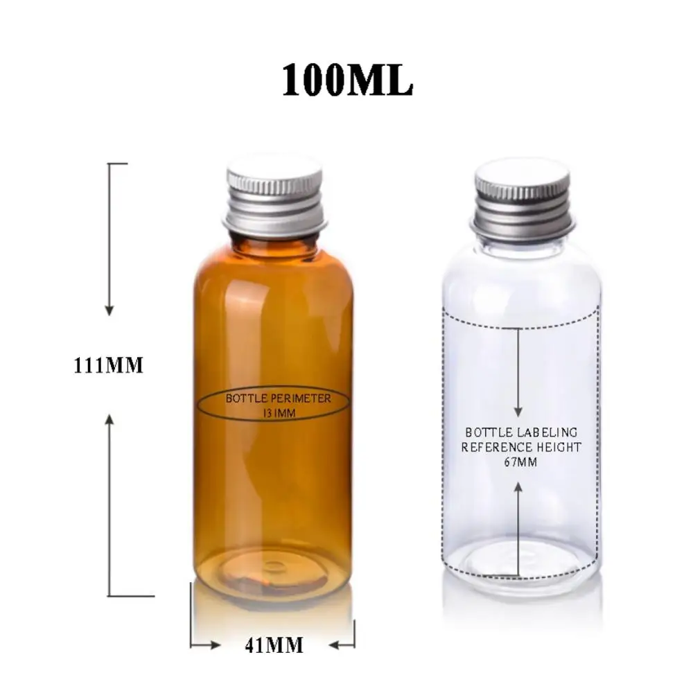 Прозрачная пластиковая пустая бутылка для выдавливания с внутренней пробкой